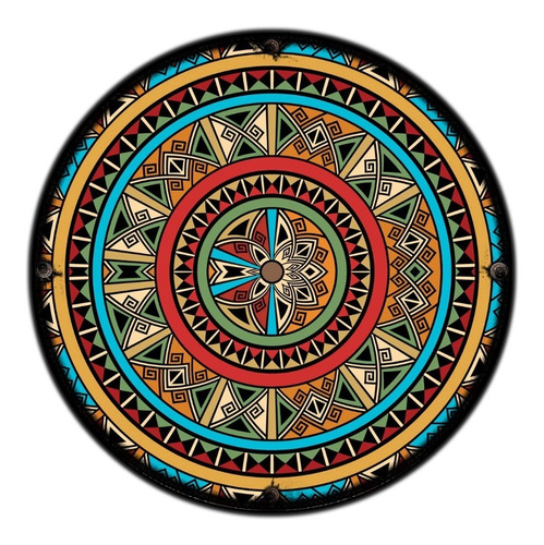 #133 - Cuadro Decorativo Vintage 30 Cm / Mandala Color Arte