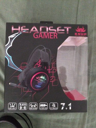 Headset Gamer Knup 5 Kill Rgb