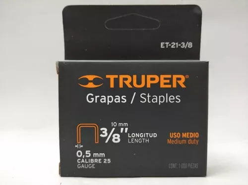 Grapa Grapadora 3/8 Truper 7501206687956