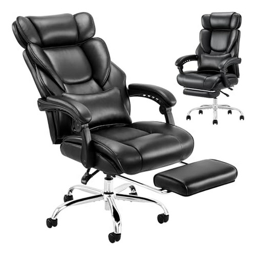 Silla De Oficina Ejecutiva Con Reposapiés Y Soporte Lumbar