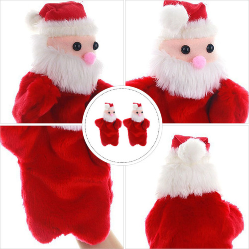 2 Muñecos De Dibujos Animados De Papá Noel, Marioneta Adorab