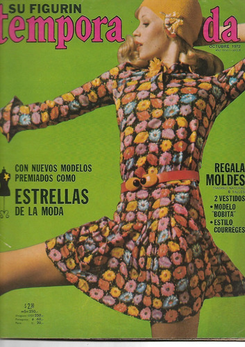 Revista Temporada 1972 Moldes Bobita Courreges