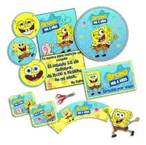 Comprar Kit Imprimible Bob Esponja Personalizado Cumpleaños Candybar