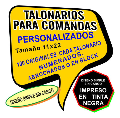 20 Talonarios Presupuesto Numerado Impreso Con Tu Publicidad