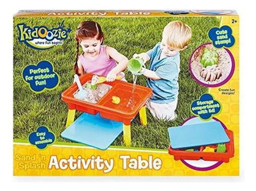 Mesa Sensorial Con Tapa Y Papelera Para Pequeños