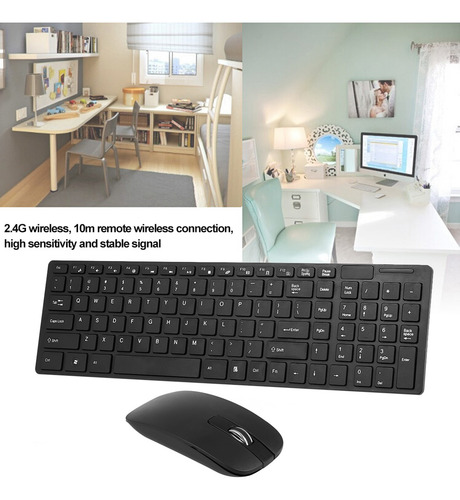 Teclado Sem Fio K-06 2.4g E Teclado De Computador Combinado