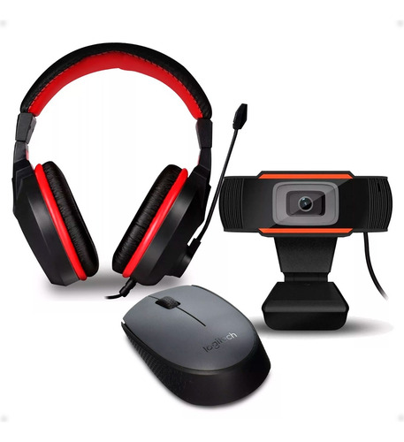 Combo Home Office Auriculares + Mouse + Webcam - Otec