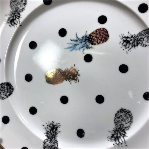 Imagem 4 de 5 de Jogo Chá Abacaxi Bodas De Porcelana 20 Anos De Casamento
