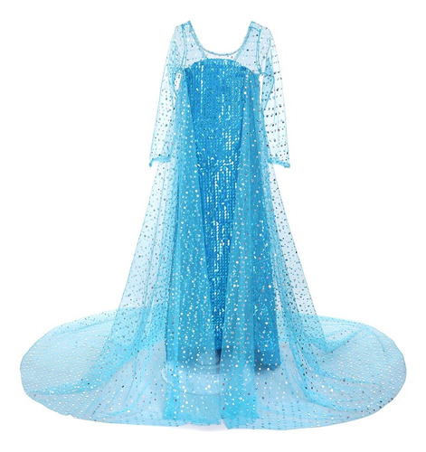 Disfraz De Princesa Para Cosplay De Frozen Para Niñas Con Le