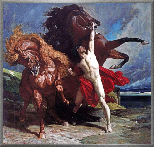 Cuadro Automedonte Con Los Caballos De Aquiles - H. Regnault