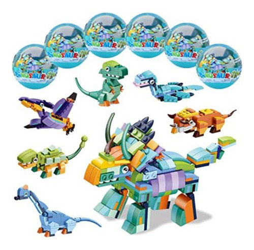 Bloques De Construcción Dinosaurios Para Armar 6 En 1.f