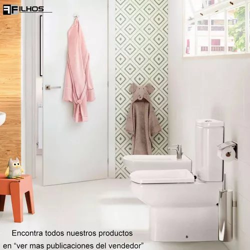 Combo Roca Dama Senso Inodoro Largo + Tapa Mochila Bidet