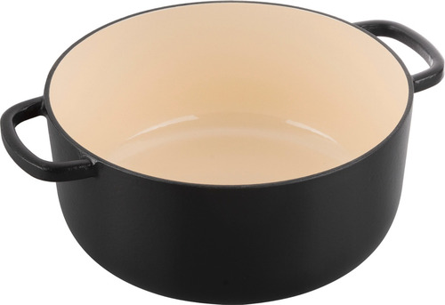 Cocotte Ballarini 22cm, De Hierro Fundido, 22 Cm, 3 Lts Color Negro