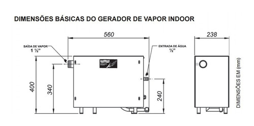 Sauna Gerador De Vapor Steam Inox 12kw Com Comando Digital