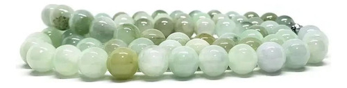 Collar De Jade Verde Esmeralda Certificado 24cm X 4mm