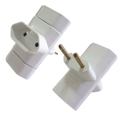 Adaptador De Tomada 3 Saídas 2p 10a 250v Com 15 Unid