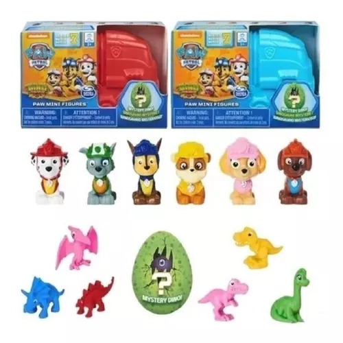 Muñeco Paw Patrol + Dino Rescue Mini Figuras Sorpresa serie 7