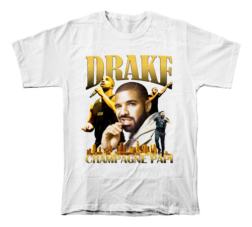 Camiseta Algodón Peinado Adultos Estampado De Rapero Drake