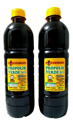 Extrato De Própolis Verde Puro 30% - 2 Litro De 500ml