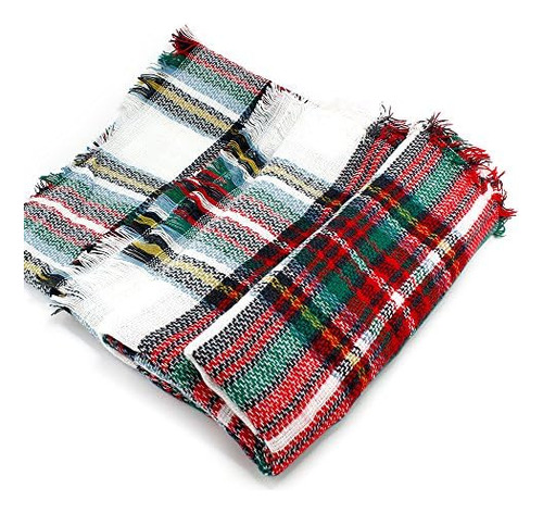 Oct17 Bufandas A Cuadros Para Mujer Pashmina Tartan Wrap Man
