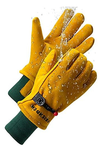 Kids Leather Gardening Work Gloves, Safety Gloves, Refl...