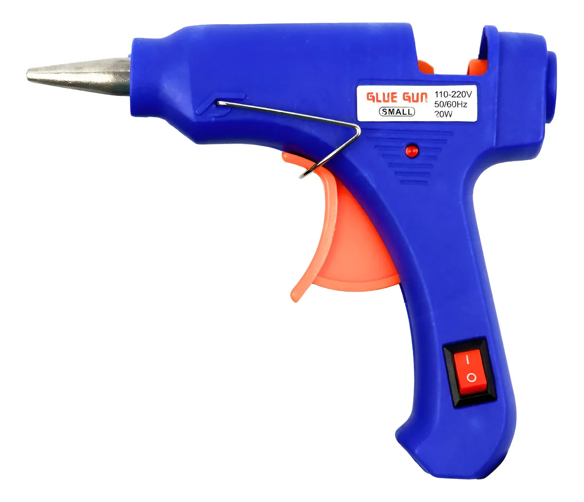 Pistola De Cola Quente Bivolt Profissional 20w Bastão F 7mm Azul