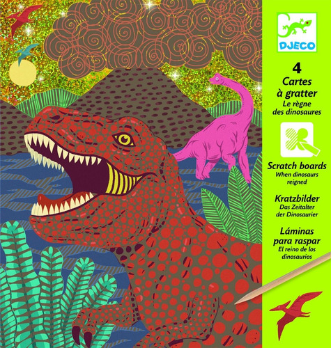 Ilustrações Raspadinha - Dinossauros - Djeco
