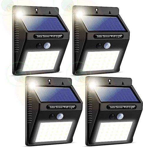 3 Pzs Lampara Solar 20w Con Sensor De Movimiento, Ip65 