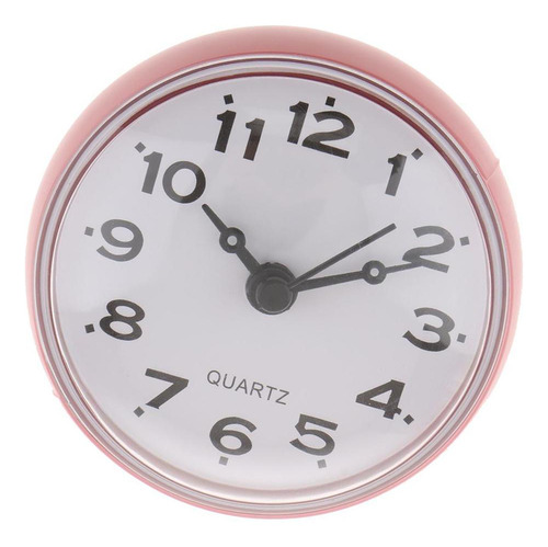 Reloj De Pared De Succión De Baño Rosado Rosado