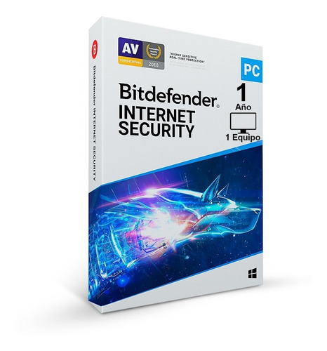 Bitdefender Internet Security, Lic 1 Año, 1 Equipo 