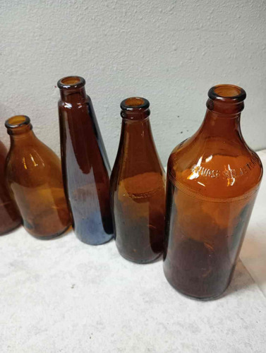 Lote (11) Antiguas Botellas De Cervezas Vacías Coleccionables (Usado)