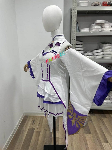 2024 Disfraz De Re Zero Emiria Cosplay Costume Re:life In A Bifferent World From Zero Emilia Cosplay Disfraz De Lolita For Mujer Que Incluye: