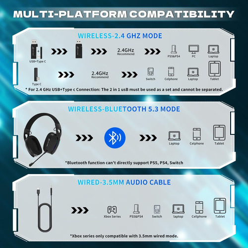 Ataque De Tiburones De Ataque L90 Rgb Auriculares De Juegos