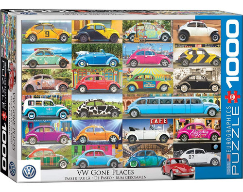 Eurographics 5422 Volkswagen Beetle Gone Places Puzzle (1000