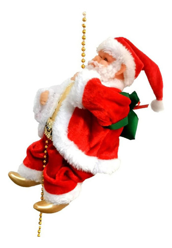 El Muñeco De Papá Noel Pone Cuerdas Hacia Arriba Y Hacia Aba