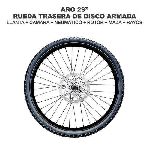 Rueda Trasera Aro 29 | Freno De Disco | Maza Con Bloqueo