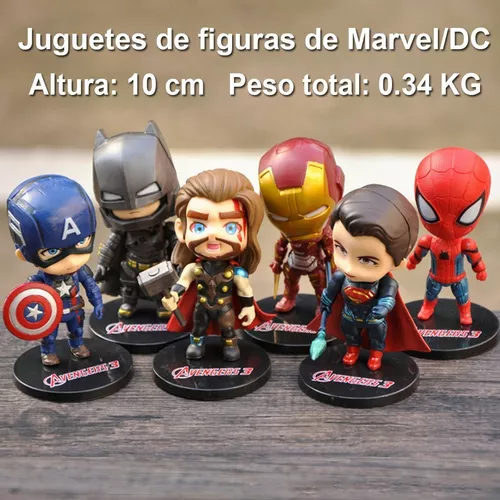 Muñecos Avengers DC colección 6 juguetes