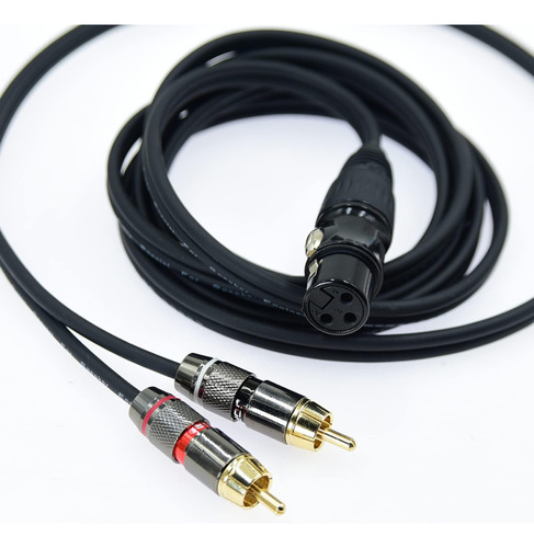 Xlr Hembra De 10 Pies A 2 Rca Plug Y Splitter 1 Xlr De 3 Pin