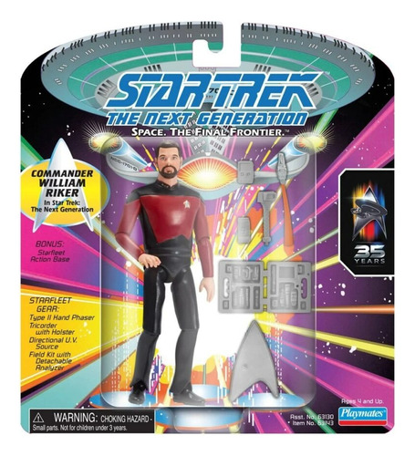 Figura Clasica Comandante William Riker Star Trek Playmates