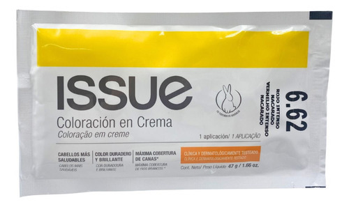 Tinte Capilar En Crema. Issue Baseline. Sachet 47g Tono 6.62 Rojo Intenso Nacarado