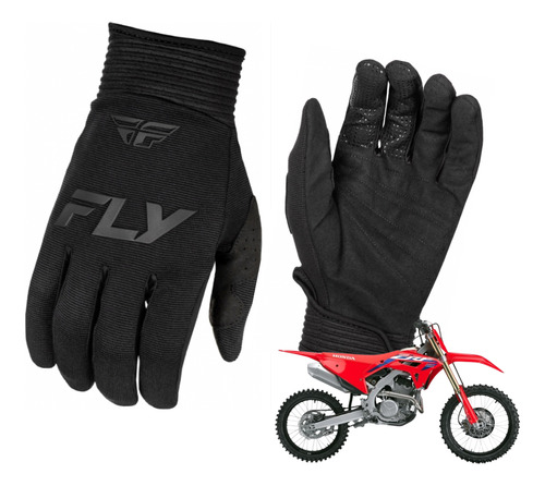 Luva Motocross Fly Racing F16 2025 Trilha Enduro Mx Off Road Cor Preto Tamanho M