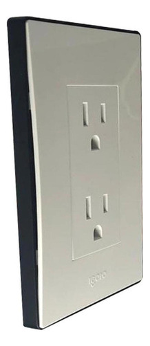 Contacto Duplex Zurich Blanco Con Marco Colornegro Igoto