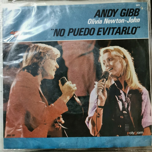 Disco 45 Rpm:andy Gibb,olivia Newton- No Puedo Evitarlo