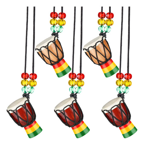 5 Collares Para Instrumentos Con Forma De Djembe, Minicolgan