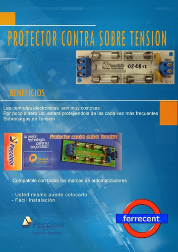 Imagen 2 de 7 de Modulo Protector Sobre Tensión Portón Automatico Peccinin