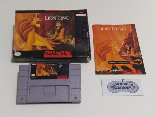 Cartucho The Lion King - Com Caixa E Manual - Super Nintendo