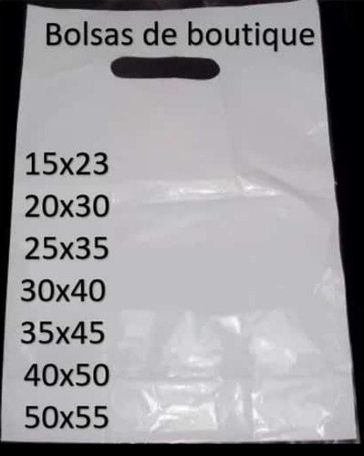 Imagen 2 de 6 de Bolsa Boutique. De La 15x23 A La 50x55. Blancas. Calidad