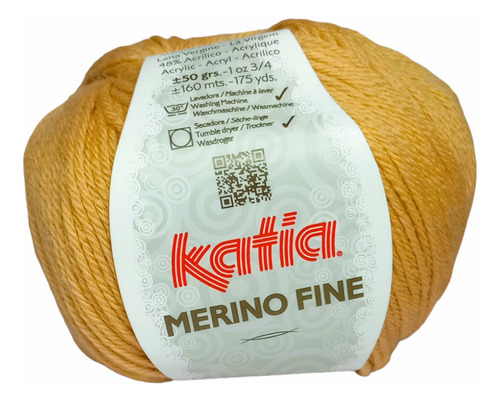 Pack 7 Lanas Merino Fine Katia 52% Merino 48% Acrilico 50 Gr