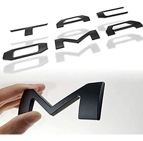 Imagen 3 de 8 de Emblema Letras Toyota Tacoma Batea Negro 2016-2021 Traseras