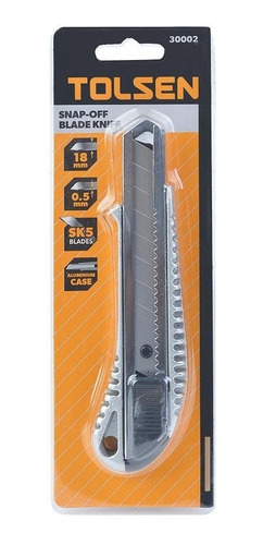 Imagen 3 de 7 de Cutter Aluminio Boton De Empuje Y Bloqueo 18 Mm Tolsen 30002